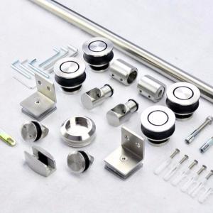 Quality 8-12mm Framless Glass Door Sliding Mirror Barn Door Kit for Hotel Bathroom and Closet wholesale