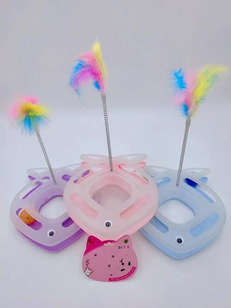 Interactive Cat Ball Toy Exerciser Game Teaser Anti-Slip Active Healthy