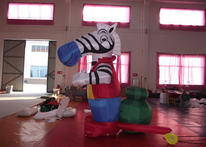 Strong PVC Nylon Standing inflatable zebra Advertising Signs Beautiful big Inflatable Zebra for sale