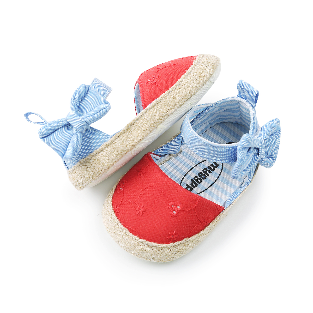 Hot sale Cotton fabric Bowknot lace princess soft sole toddler girl baby sandals