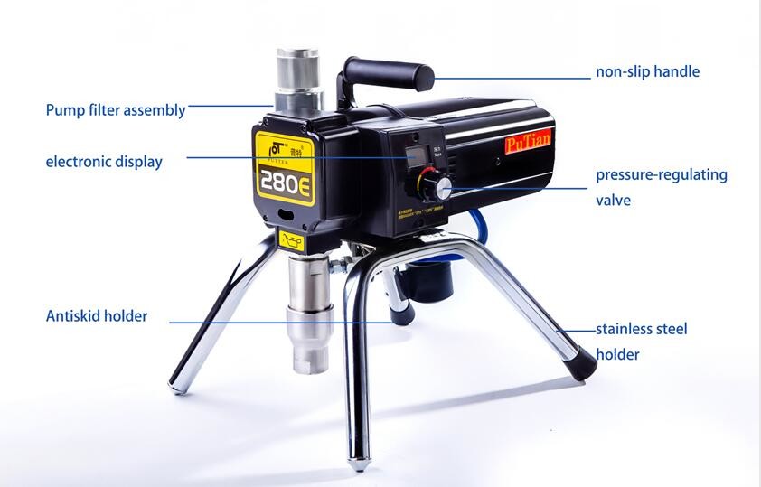 1500W 230Bar Pressure Professional Airless Paint Sprayer / Airless Pump Sprayer
