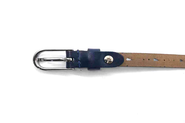 Magic Blue Women Genuine Leather Belt / Thin Hollow Out Ladies Waist Belt
