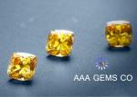 Fashionable Gemstone Cushion Cut Moissanite Yellow 1.0mm -16mm