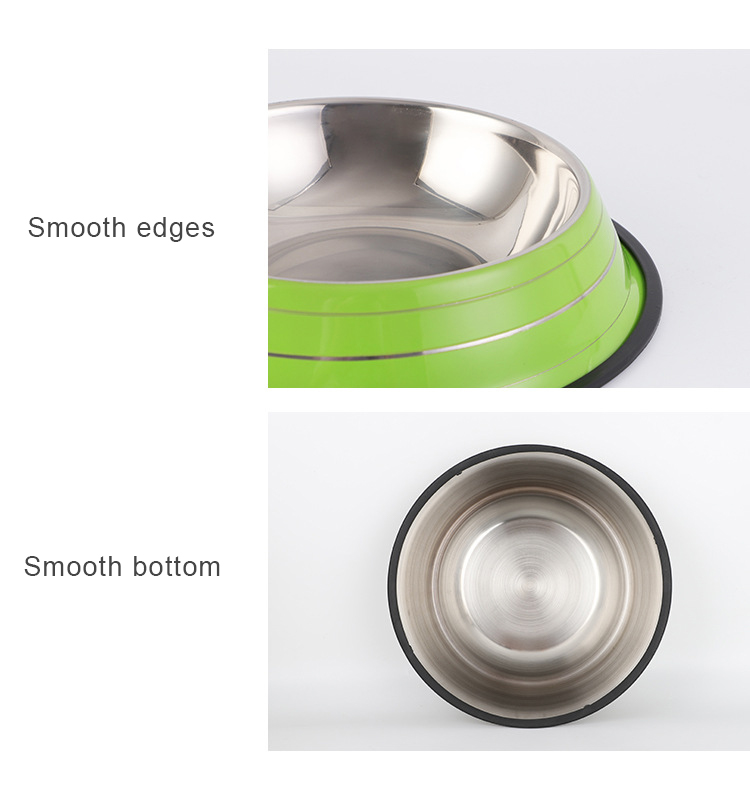 Pet Bowl Non-Slip Stainless Steel Material Customized SublimationEasy Cleaning Cups Pails