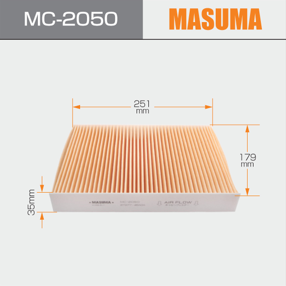 MC-2050 MASUMA Cabin Air Filter 27277-4BA0A for NISSAN X-TRAIL Engine 2.5 T32 JAPAN