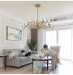 Luxury large gold chandelier Lighting Living Room Led Shop European Candle