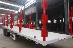 28 Ton Flat Platform Truck Trailers For Cargo Transport
