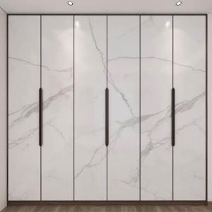 Quality Apartment Swing Door Wardrobe Storage Organiser Glass Door Lacquer White wholesale