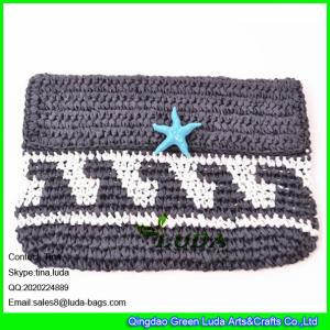Quality LUDA fashion 2016 handicraft handbag paper straw crochet clutch bag wholesale