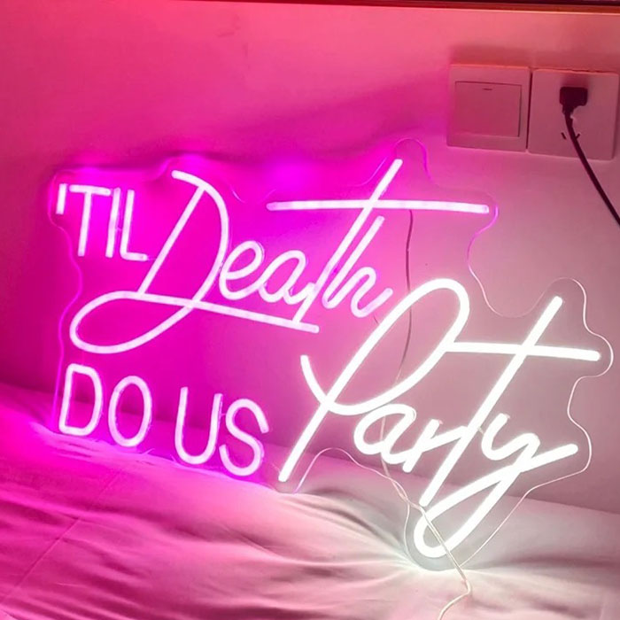 Party Bar Hom Event Decoration Neon Light Happy Birthday LED RGB Sign with Silica Gel