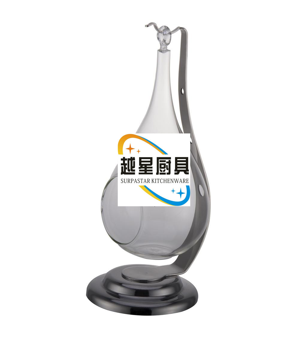 Room Service Tabletop Smallwares Glass Candle Stand With Stainless Steel Holder 116×H155mm