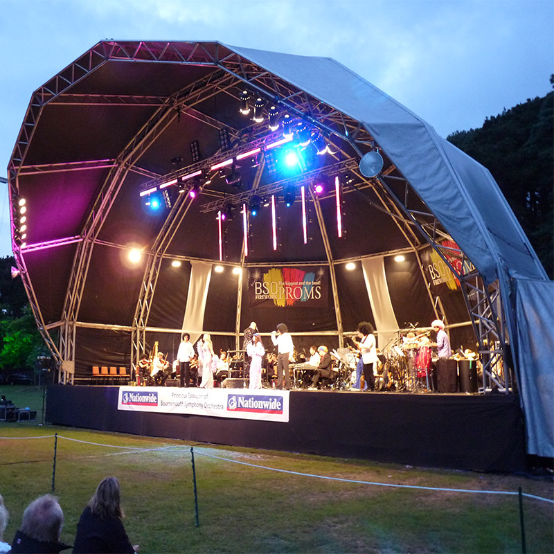 Outdoor Stage Lighting Aluminum Top Roof Line Array Truss Display System