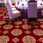 Red Polypropylene Wilton Patterned Carpets For Hotel Banquet Hall