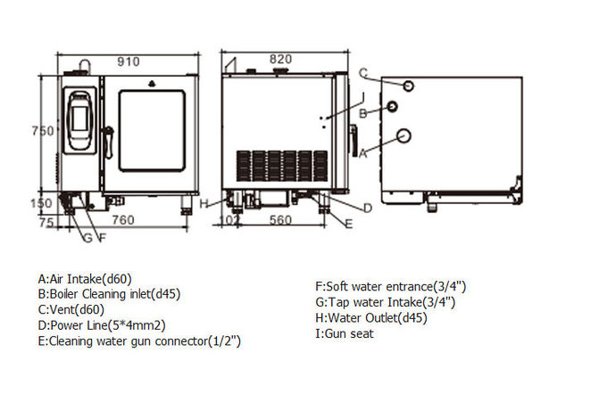 Multifunction Commercial Kitchen Cooking Equipment Computer - Controlled Touch Screen 6 Trays