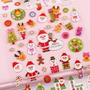 Quality Waterproof Festive Stickers OEM Christmas Cartoon Stickers For Santa Claus wholesale