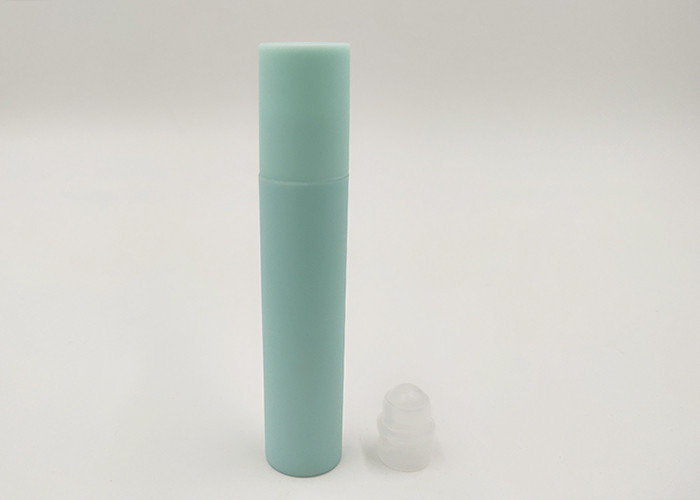 Light Blue Lip Gloss Empty Tubes , Cute Empty Lip Gloss Containers With Plastic Roll Ball
