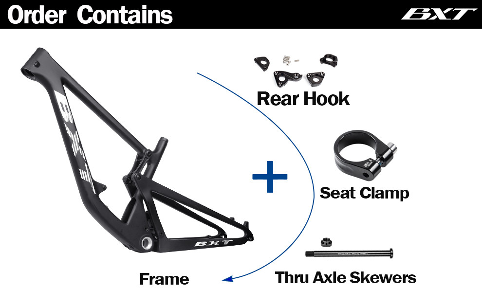 VPP Full Suspension Full Carbon MTB Frame AM Frames 29er Boost Disc Brake