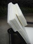 Comfortable All Weather Mobile Rattan Sun Lounger With Wheel