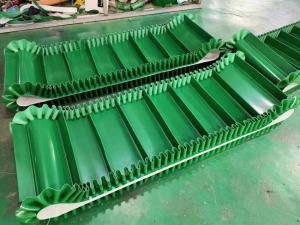 Quality High Tensile Strength Durable Green Material Industrial Chain Side Wall Pvc Conveyor Belt wholesale