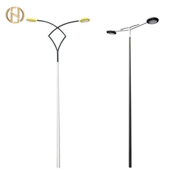 Colorful Painting Customizable Electrical Street Light Pole With Hot-Dip