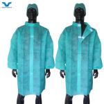Label Accessories Unisex Disposable Lab Coat Nonwoven Jacket For Food Processing