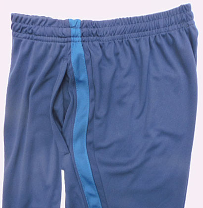 Adjustable Waist Lightweight 100% Polyester Mens Navy Jogger Shorts