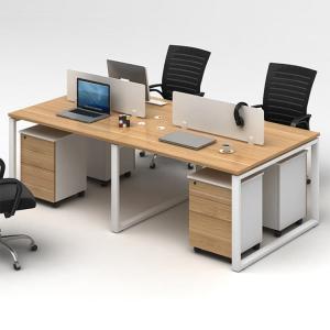 Quality 4 Way Linear Straight Office Desk Wood Modular Workstation Table wholesale