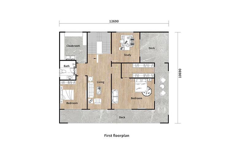 Quality Eco Friendly Prefabricated Light Steel Frame House Luxury Villa For Family
