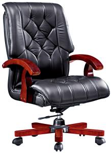 Quality medium back solid wood office manager chair furniture wholesale