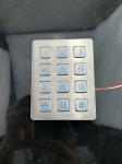 12 keys Panel mounted stainless steel illuminanted keypad with male pin out