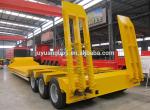 Customized Steel Heavy Loading Low Flat Bed Truck Trailers For Crane Transportat