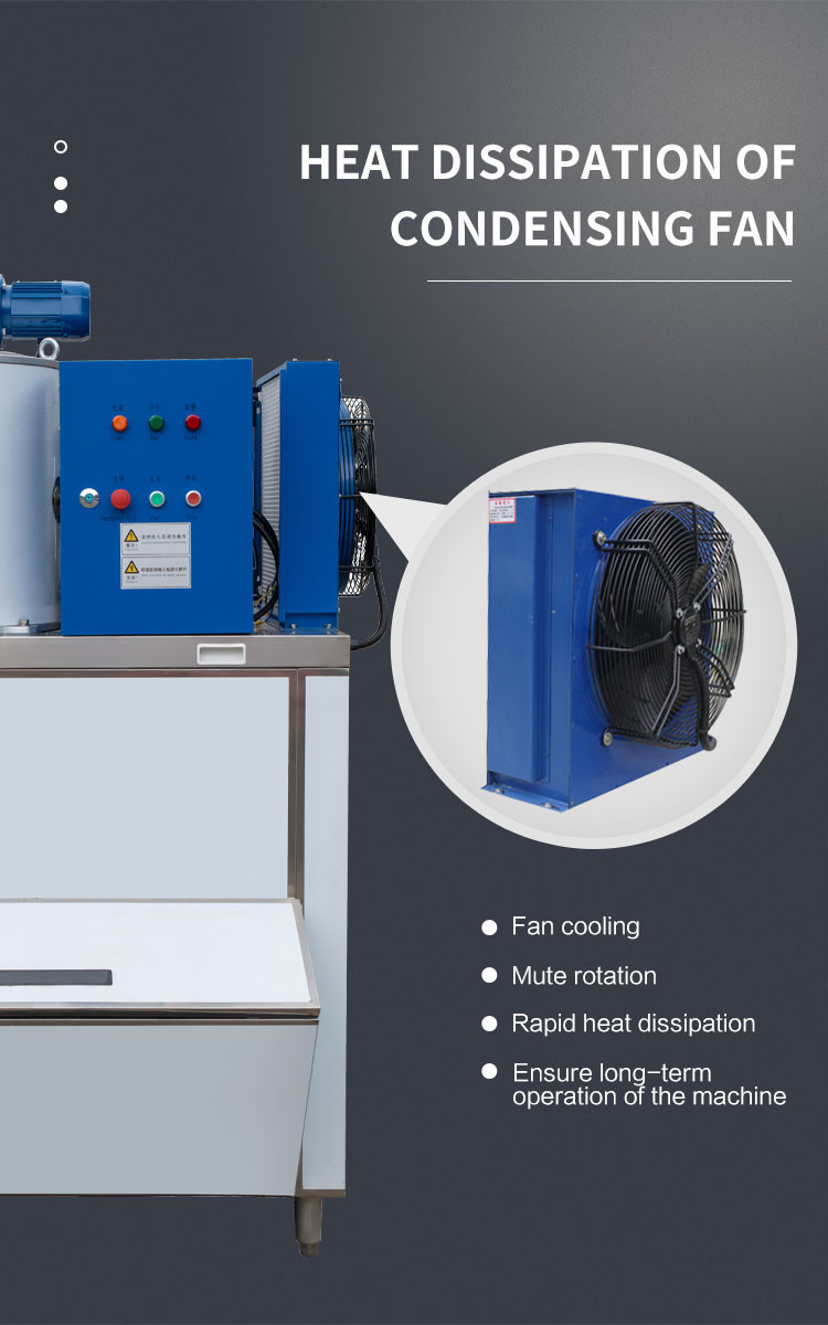 300kg 500kg Flake Ice Machine Maker R404a Commercial Snow Cone Machine