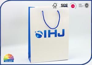 Quality Luxury Paper Gift Bag Matte Lamination Custom Logo With Nylon Handle wholesale