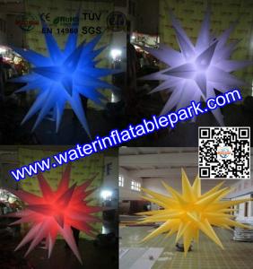Quality Suspended Romantic Background Stage Decoration Inflatable LED Lighting Star wholesale