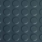Black Rubber Floor Mat 3mm Thick Coin Pattern Non Slip Protect Floor