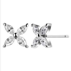 Quality Ebay New Arrival Windmill Design Zircon Silver Fashion Jewelry Earrings wholesale