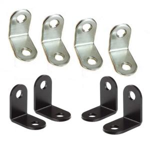 Quality Gloss Black 4X4cm Right Angle Shelf Supports wholesale