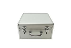 Quality Light Weight Portable Watch Case Aluminum Watch Carry Box Silver Removable Trays wholesale