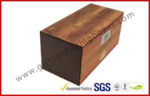 Quality Brown Food Grade Cigar Gift Paper Box with Tissue Paper Printed wholesale