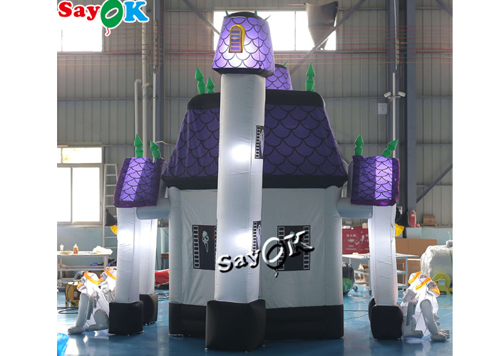 5m 16ft Horrific Inflatable Halloween Haunted House With Dead Tree Led Lighting