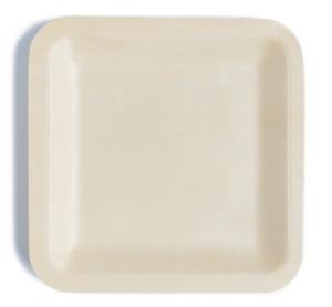 Quality Square biodegradable Birch Wooden Disposable Party Bowls Tableware 8.5 Inch wholesale