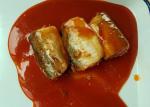 Pacific Mackerel Fish Canned Food In Hot Chili Tomato Sauce ISO Certified