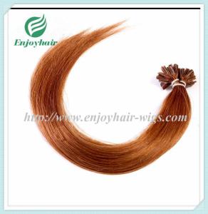 Quality Nail U-Tip Hair 10&quot;-28&quot; 100s/pack 30# color Straight Human Hair Brazilian hair extension wholesale