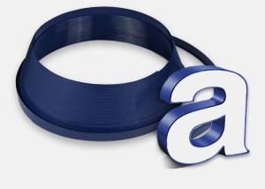 Quality Acrylic Blue Color J Type Channel Letter Edge 3/4 Inch Plastic Trim Cap wholesale