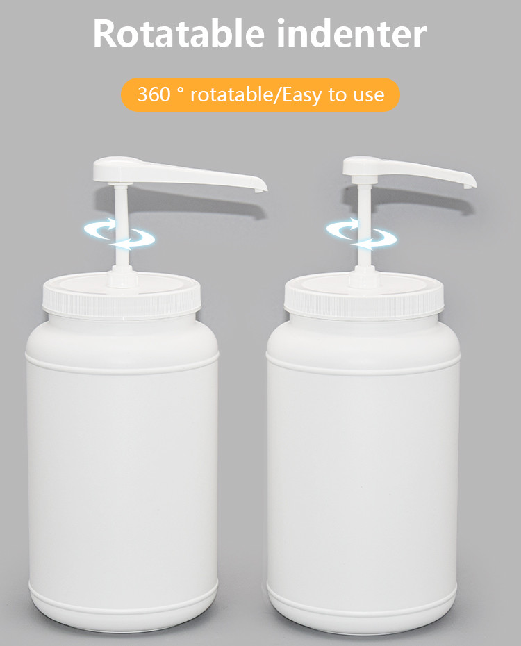 100oz / 3000ml PE Container With 5ml 8ml 10ml Syrup Pump Large Head Condiment Set