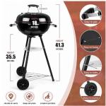 Portable Black BBQ Grill for Camping
