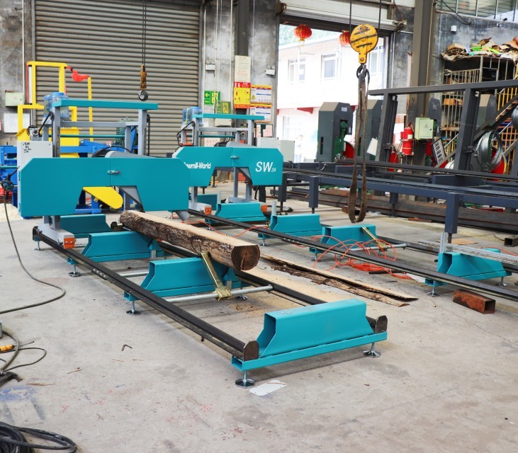 SW26 Diesel Portable Sawmill 26 Inch 36 Inch Bandsaw Mill Woodworking