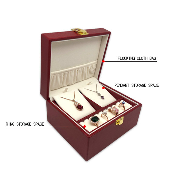 Electroplating Hardware Mirror Jewelry Organizer Box With Handle
