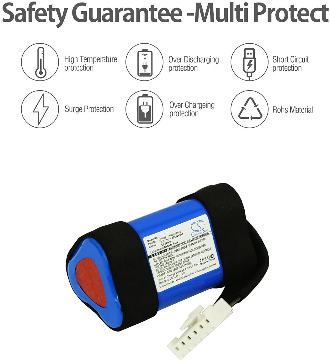 10200mAh Replacement Battery For Charge 4 4J 4BLK JBLCHARGE4BLUAM