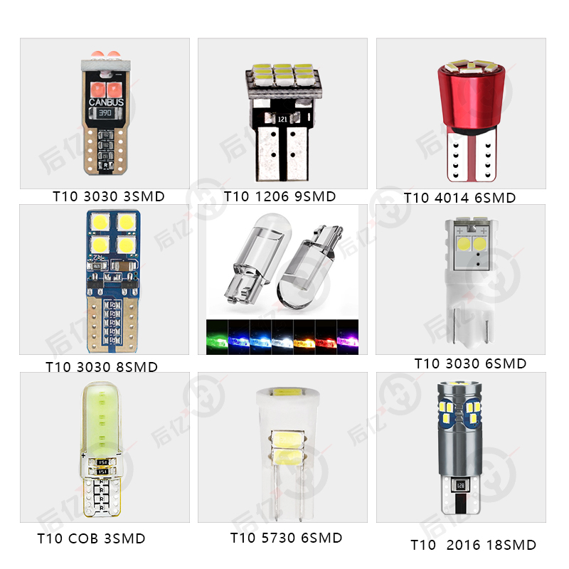 12v led indicator lights for cars T5 COB 1SMD 3D Red/Green/Yellow/Blue/White LED